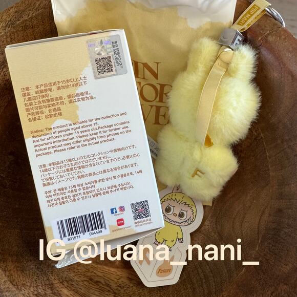 Pop Mart The Monsters “F” Future Plush Pendant Keychain – Yellow - Picture 7 of 8